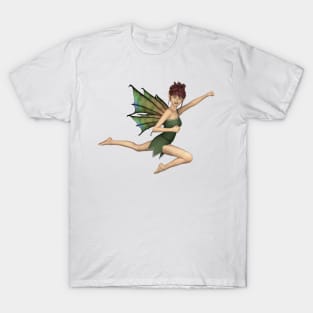 No Limits cute elf fairy faerie flying through air dragon wings T-Shirt